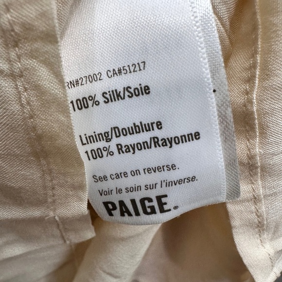 Paige Dress Size XL Fall White Cinnabar Florencia Palm Print Halter Midi - Picture 6 of 10